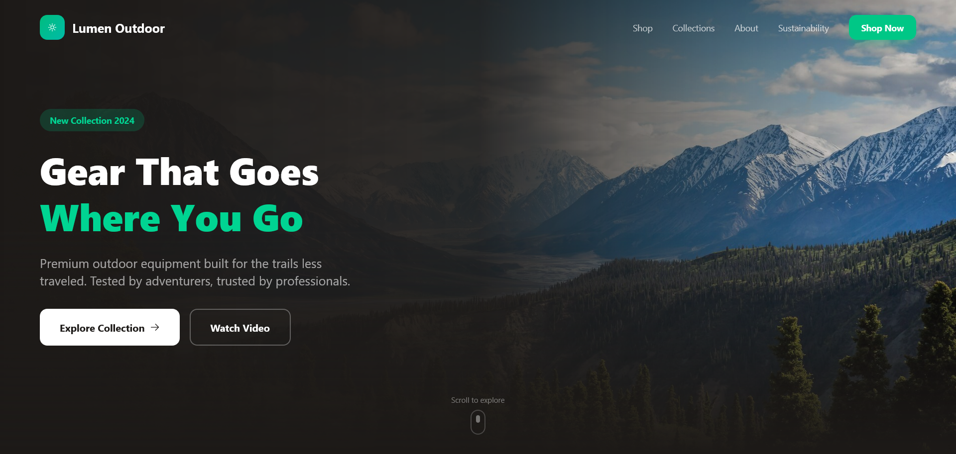 Lumen Outdoor E-Commerce Platform gallery image 1